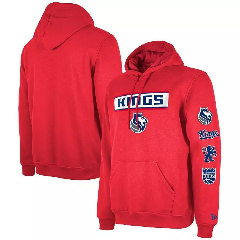 Mens New Era Red Sacramento Kings 2023/24 City Edition Big & Tall Pullover Hoodie Product Image