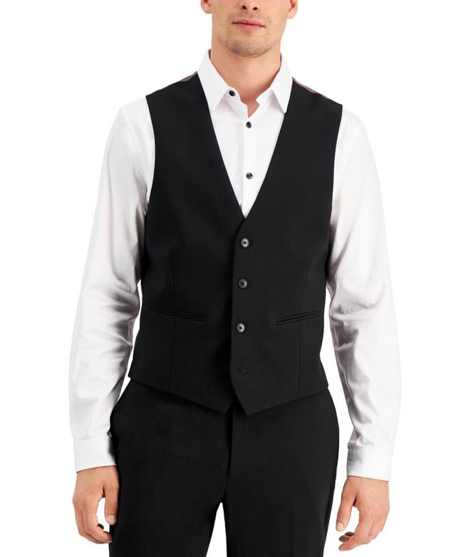 I.n.c. International Concepts Mens Slim-Fit Black Solid Suit Vest, Created for Macys Product Image