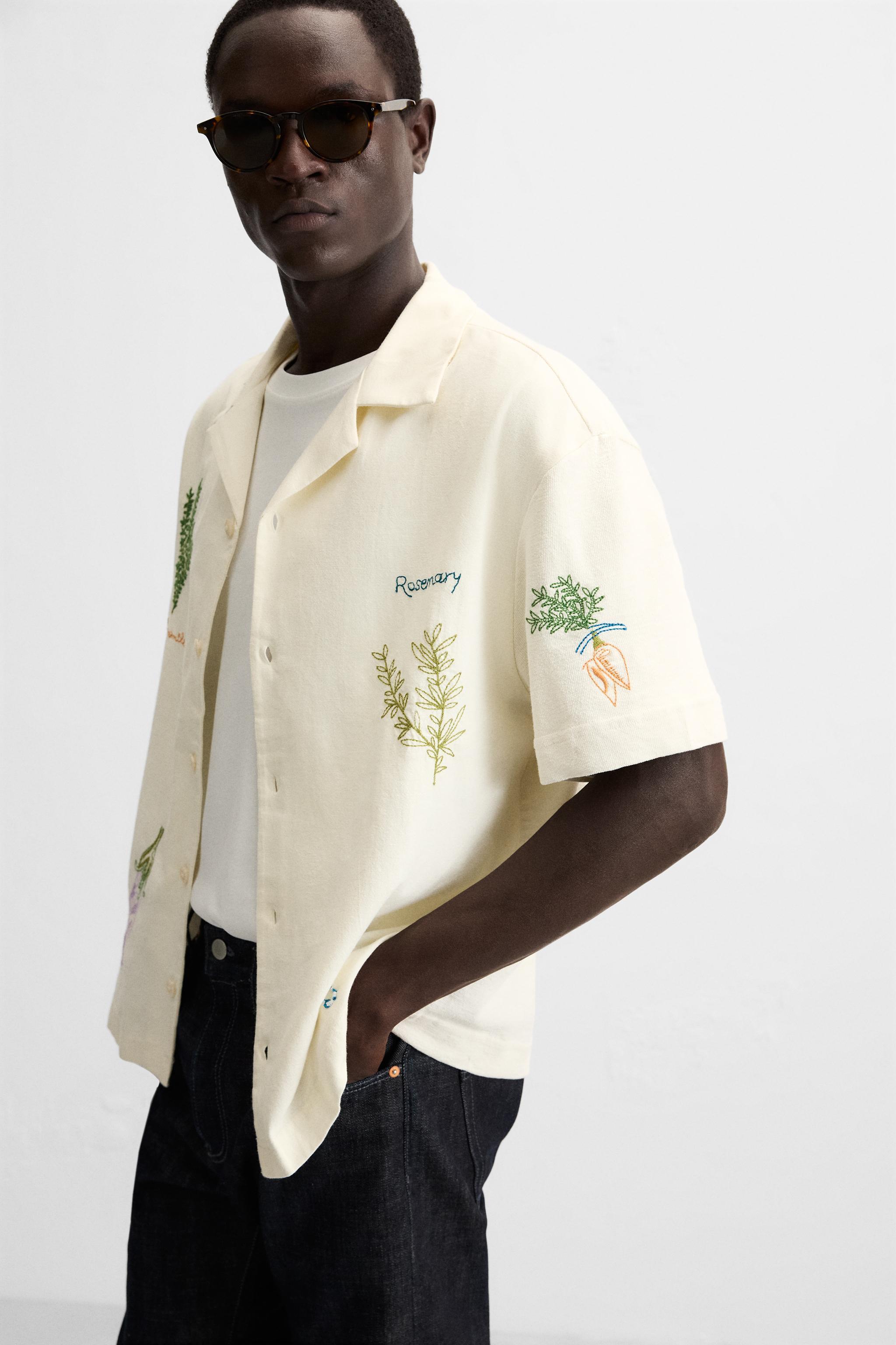 EMBROIDERED HERBS SHIRT Product Image