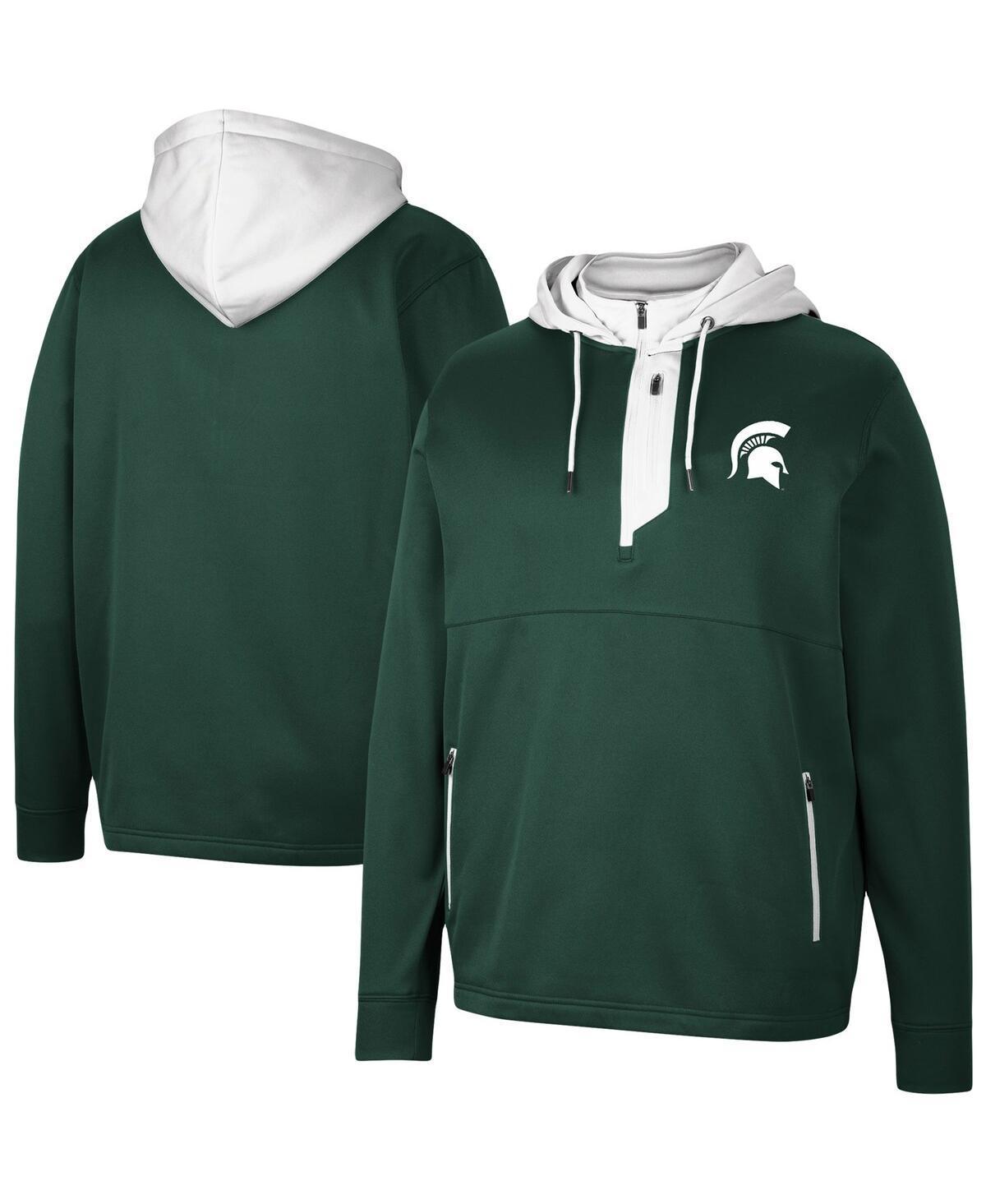 Mens Colosseum Michigan State Spartans Luge 3.0 Quarter-Zip Hoodie Product Image