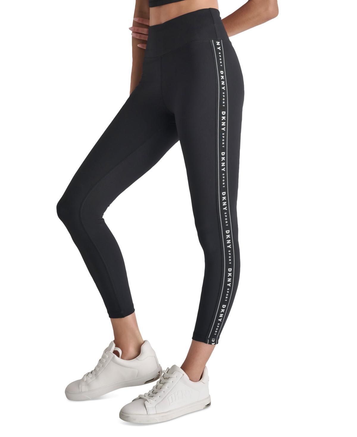 Dkny Sport Womens High-Waist Logo Tape Leggings - Blk Product Image