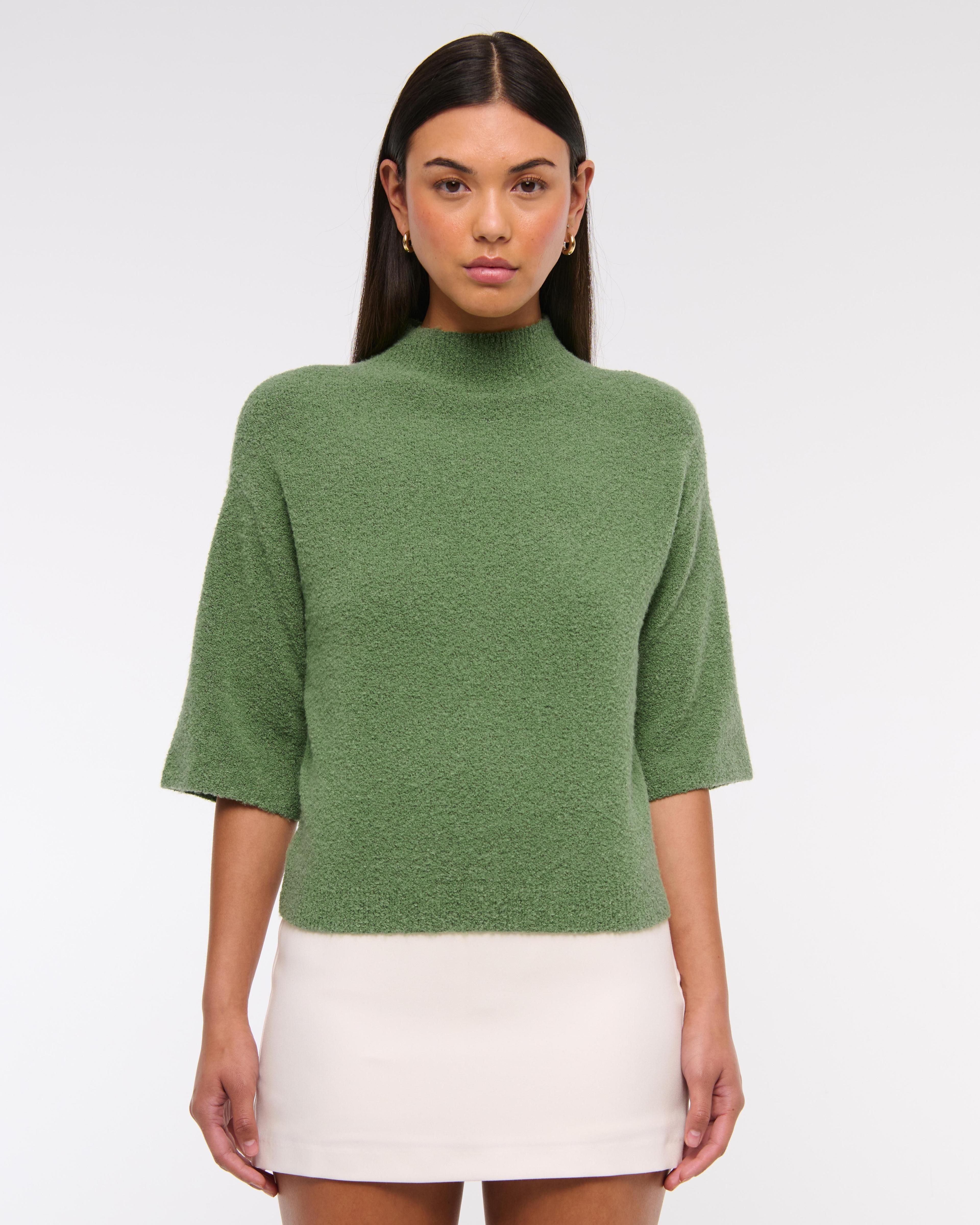 Boucle Mockneck Sweater Tee Product Image