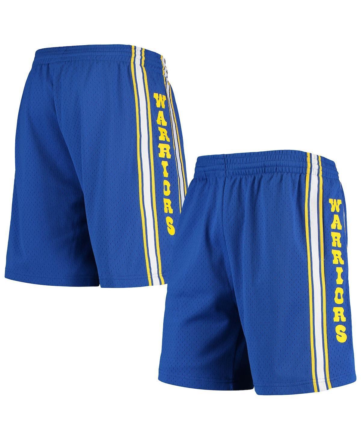 Mens Mitchell & Ness Royal Golden State Warriors Hardwood Classics Primary Logo Swingman Shorts Product Image