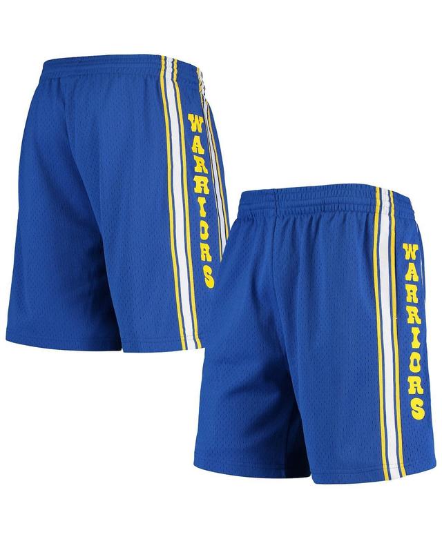 Mens Mitchell & Ness Royal Golden State Warriors Hardwood Classics Primary Logo Swingman Shorts Product Image