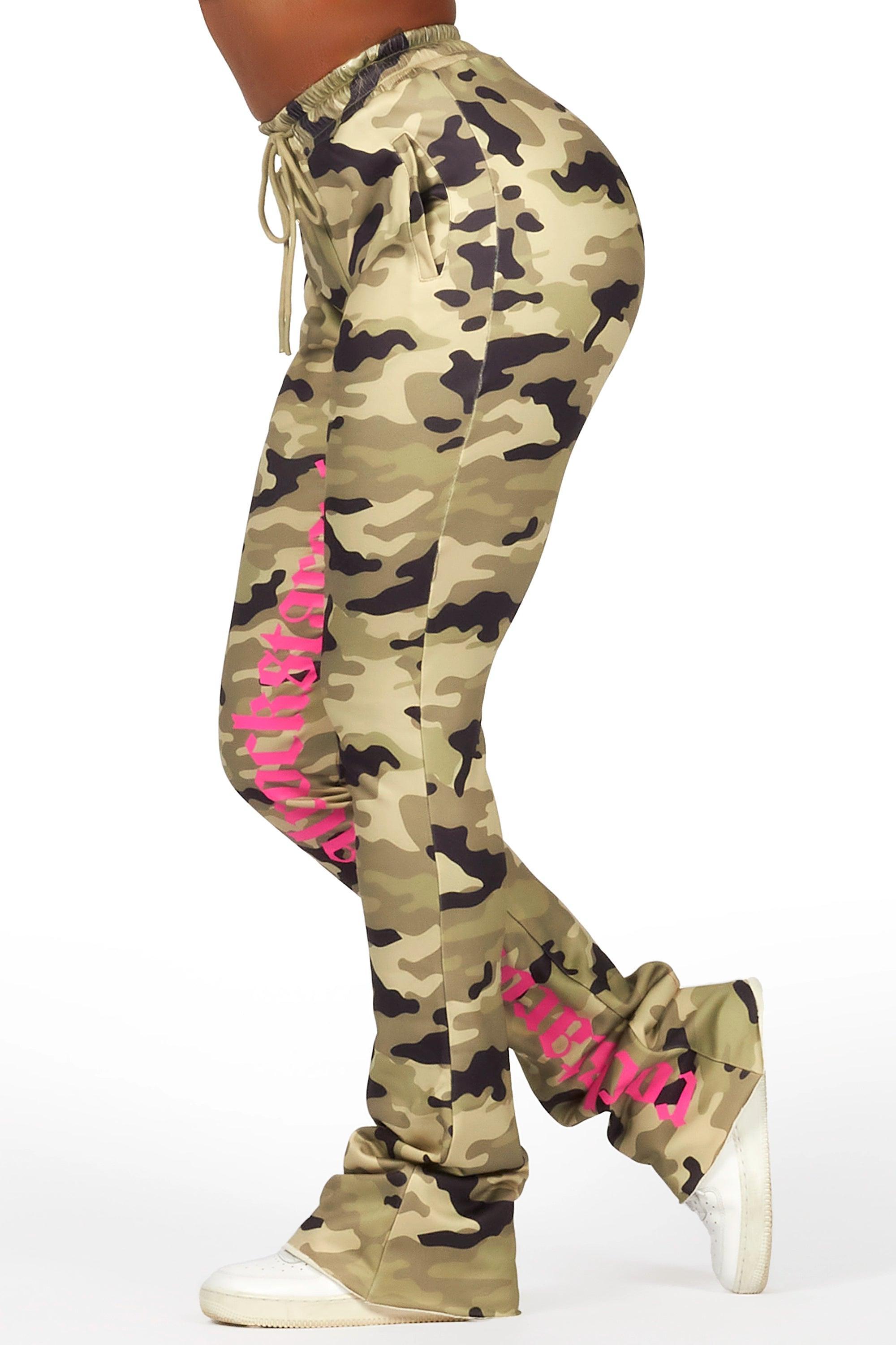 Blakely Green Camo Super Stacked Pant Female Product Image