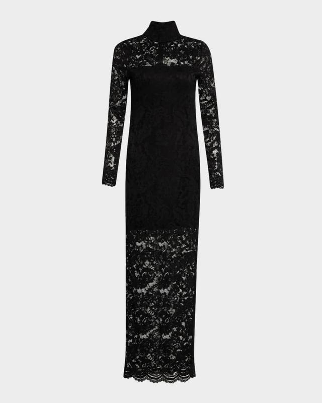 Choi Lace Turtleneck Maxi Dress Product Image