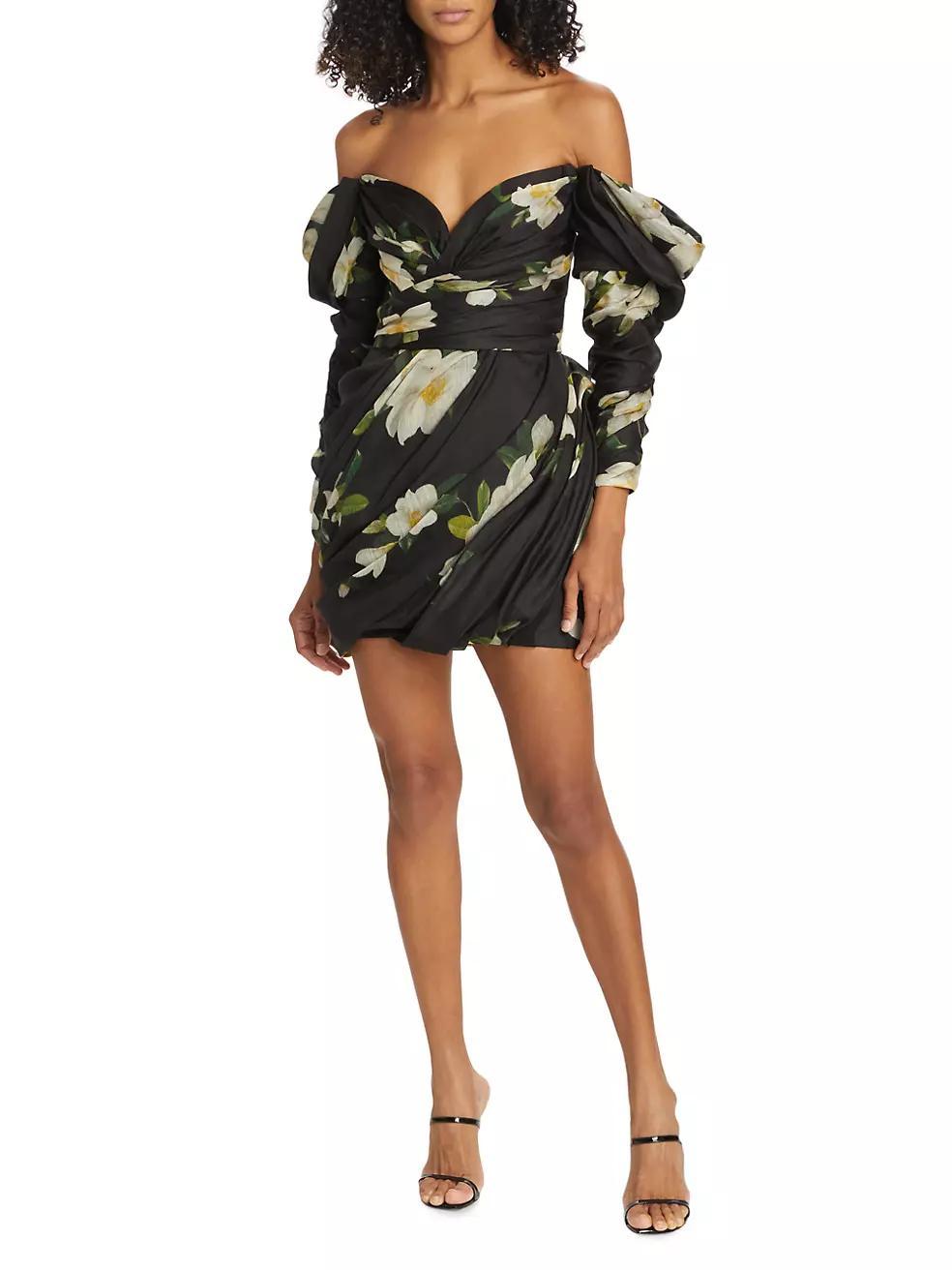 Harmony Gathered Off-The-Shoulder Minidress Product Image