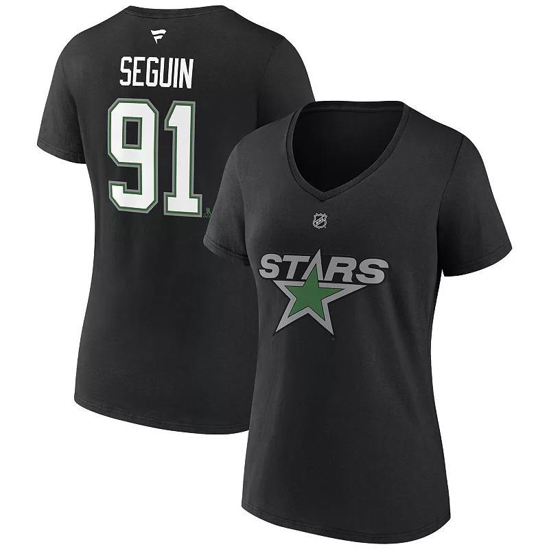 Womens Fanatics Branded Tyler Seguin Black Dallas Stars Special Edition 2.0 Name & Number V-Neck T-Shirt Product Image