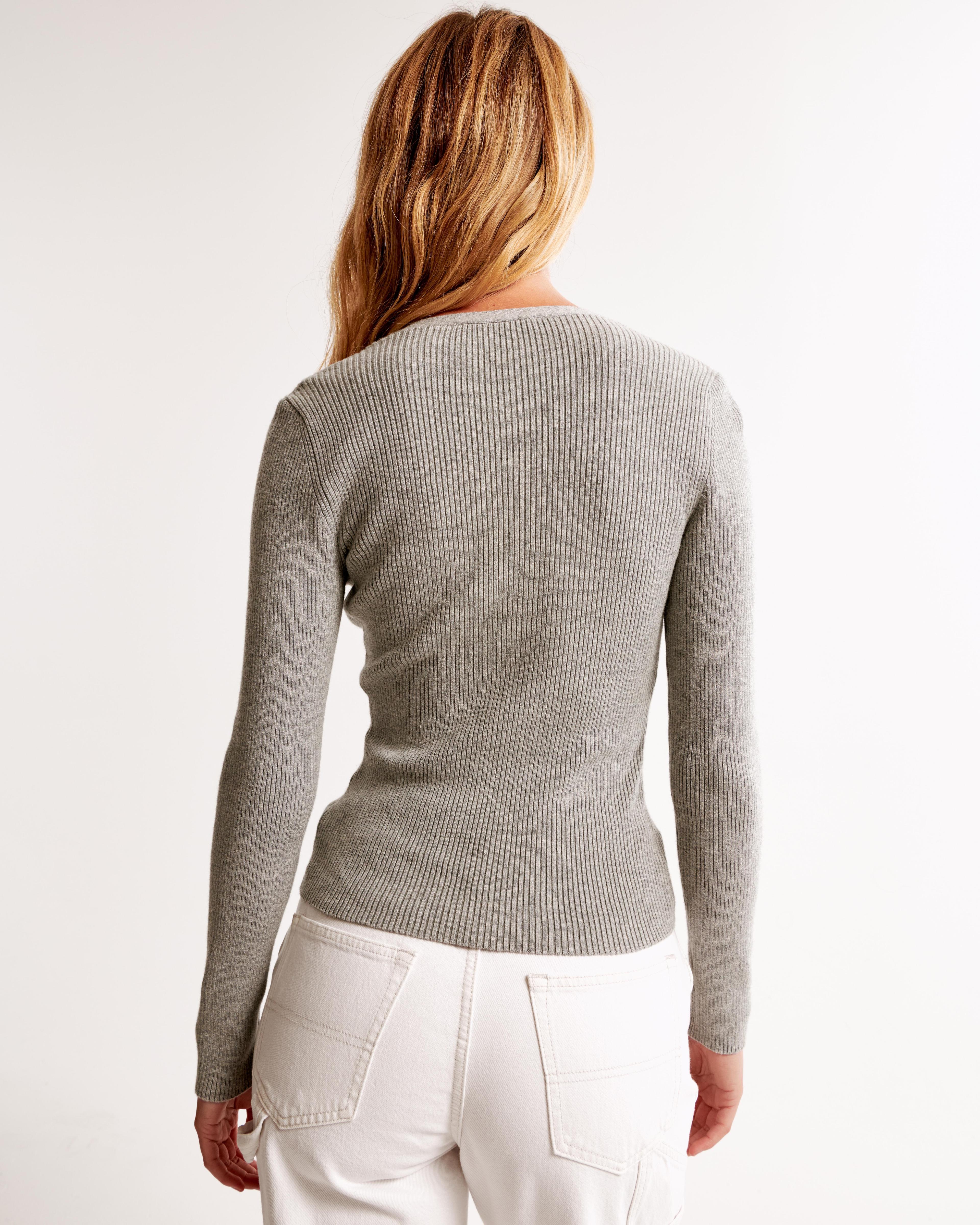 Slim Henley Sweater Top Product Image