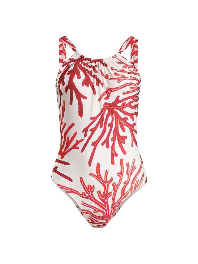 Womens High-Neck One-Piece Swimsuit Product Image