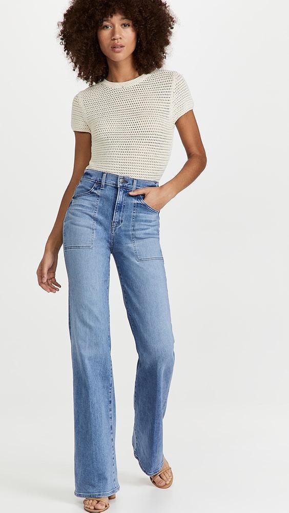 Veronica Beard Jean Crosbie Wide Leg Jeans | Shopbop Product Image