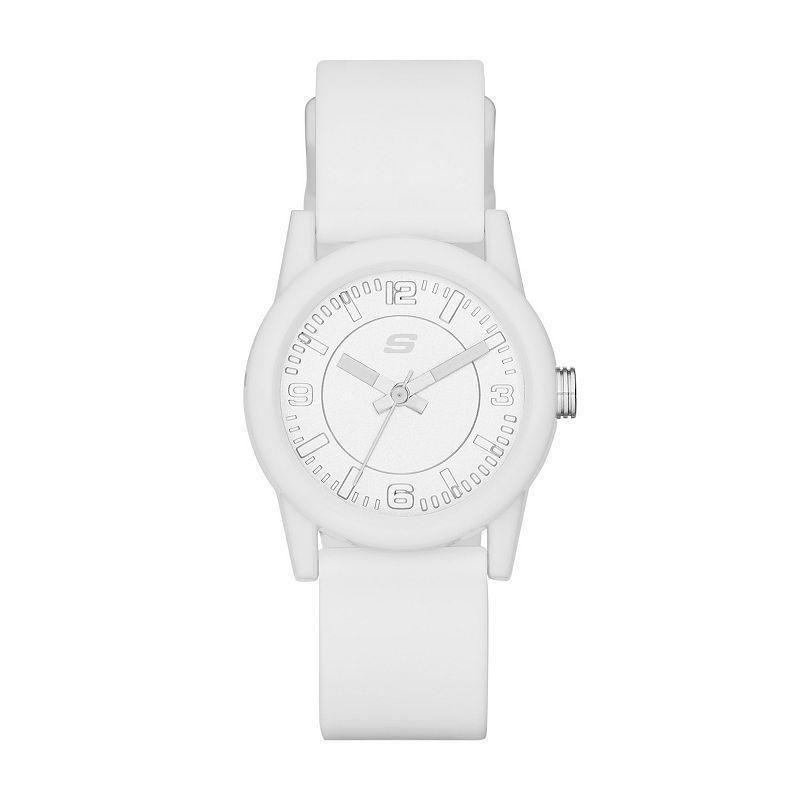 Skechers Womens Rosencrans Mini White Silicone Watch Product Image