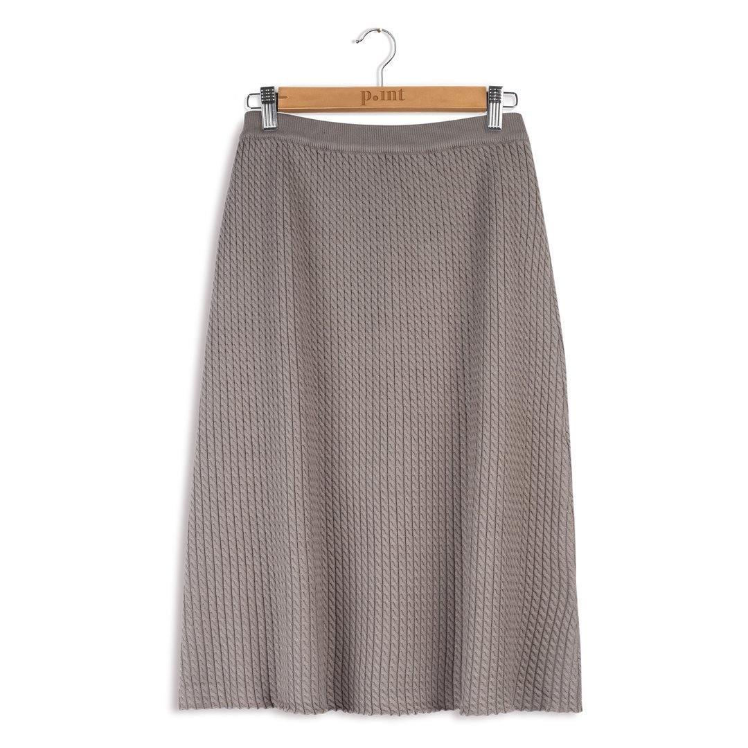 Point Cableknit A-line Skirt Product Image