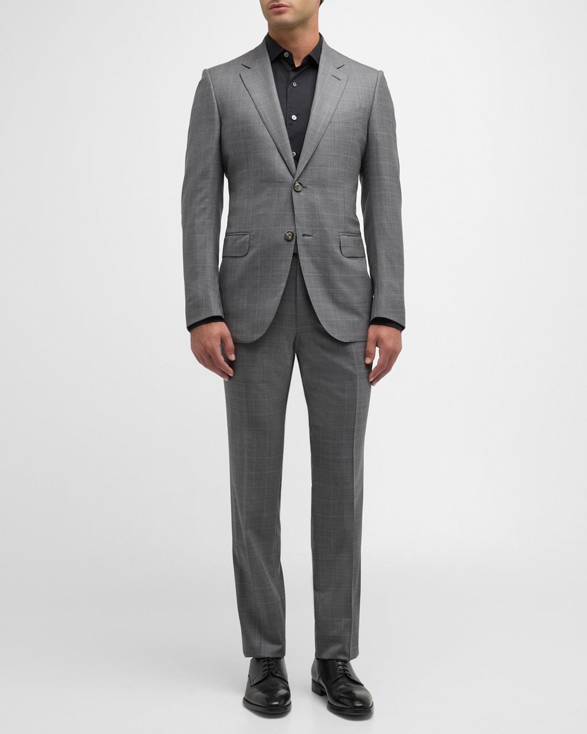 Mens Prince of Wales Centoventimila Wool Suit Product Image