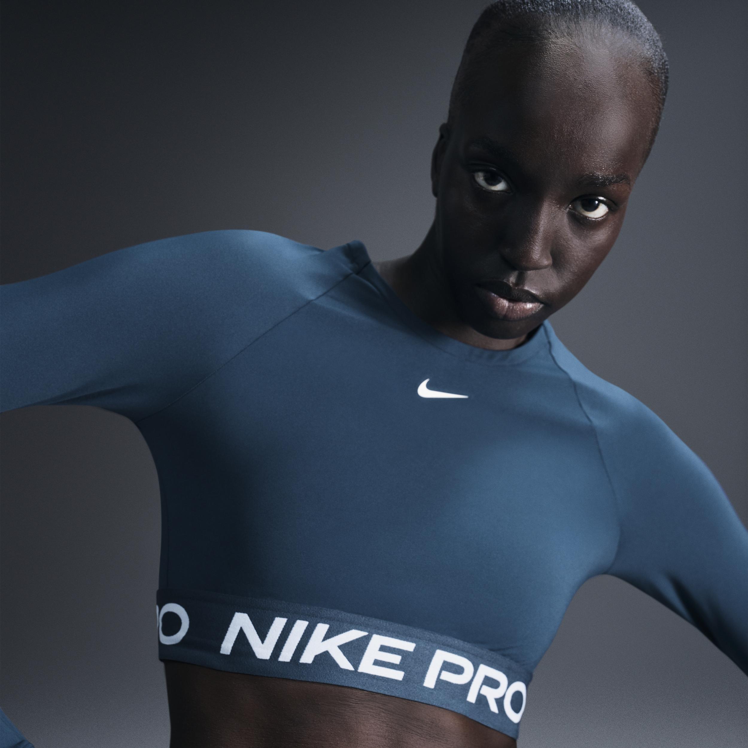 Women's Nike Pro Dri-FIT Cropped Long-Sleeve Top Product Image