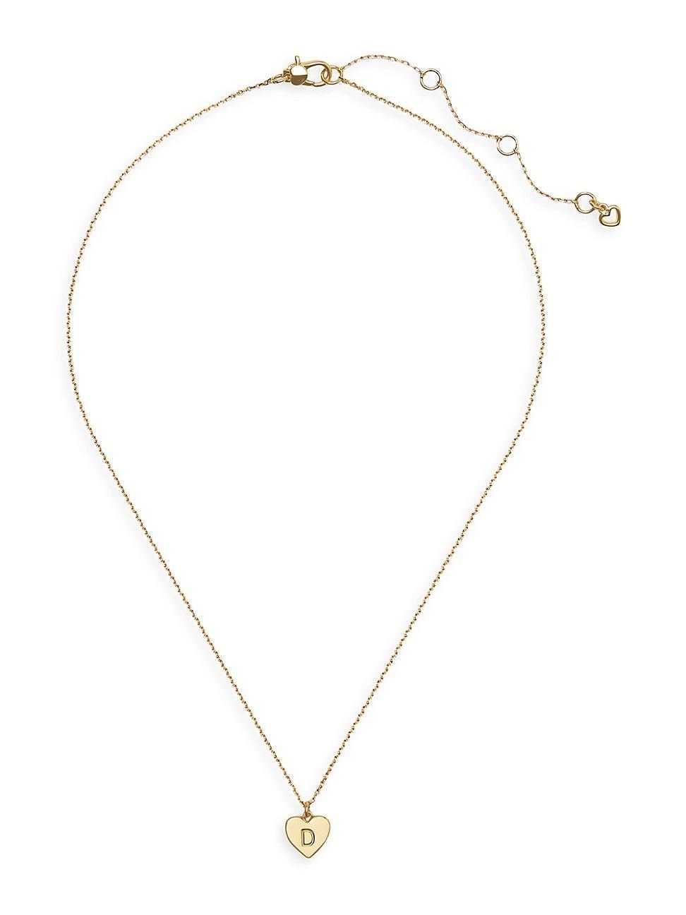 Womens Initial Here Gold-Plated Pendant Necklace Product Image