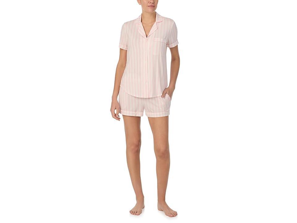 Kate Spade New York Boxer 3/4 Sleeve PJ Set Stripe) Women's Pajama Sets Product Image