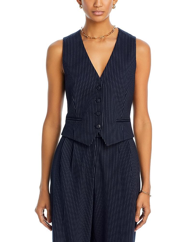 Womens Priya Pinstriped Crop Vest Product Image