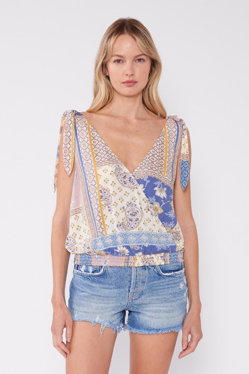 Patch Work Tank Blouse Product Image