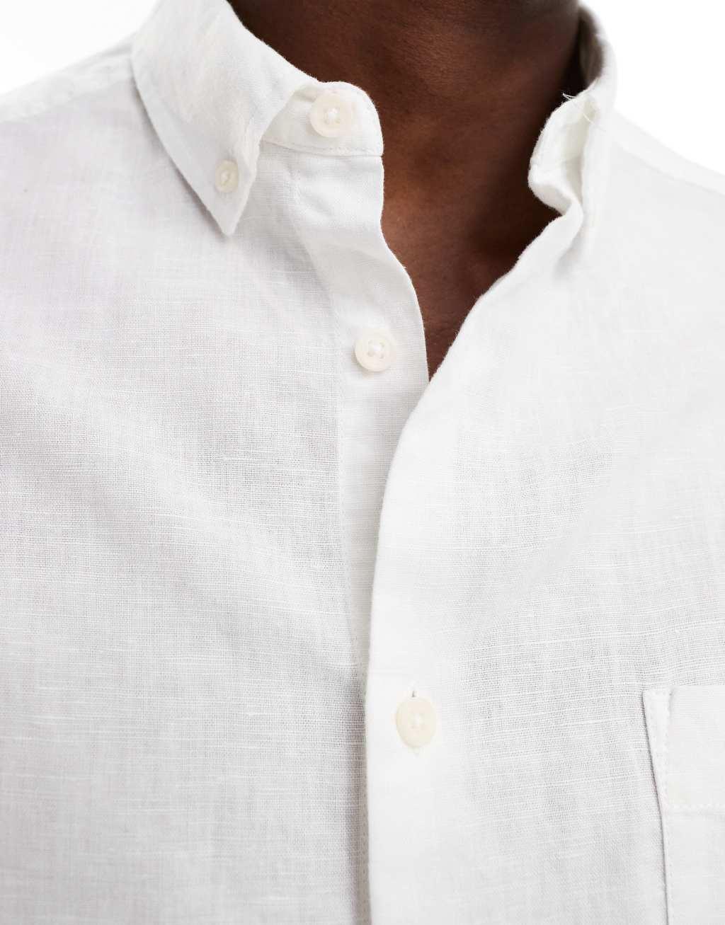 ASOS DESIGN 90s oversized linen shirt Product Image