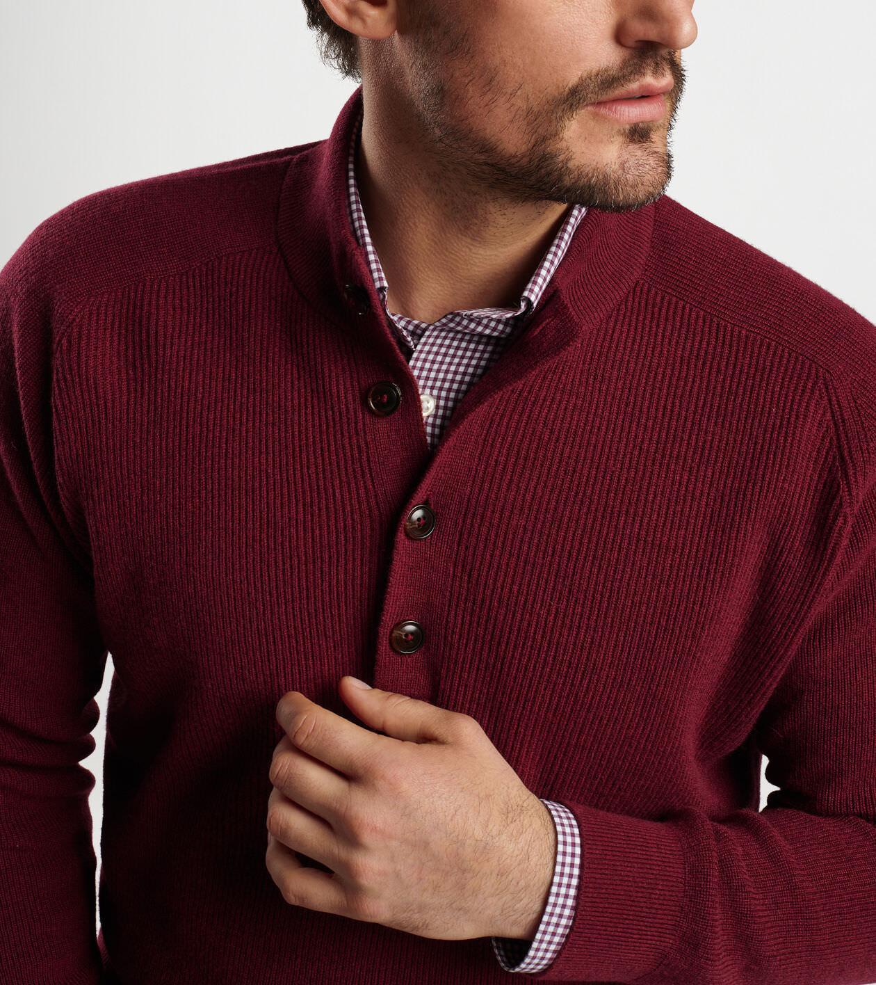 Ruxton Rib Button Mock Sweater Product Image