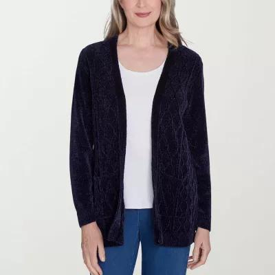 Alfred Dunner Classics Womens Long Sleeve Open Front Cardigan Product Image