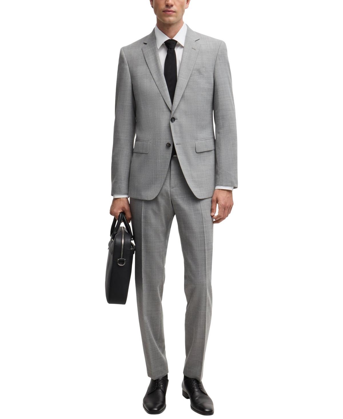 Boss by Hugo Boss Mens Patterned Stretch Cloth Slim-Fit Suit Product Image