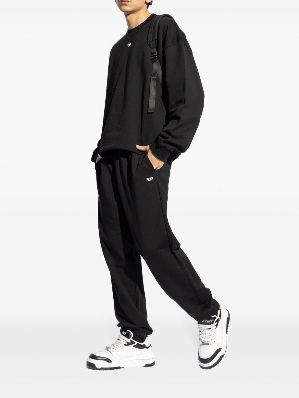 Logo-patch Cotton Track Pants In Black Product Image