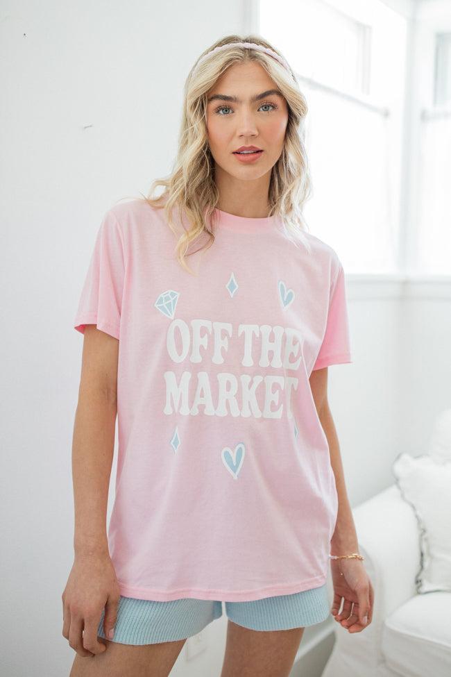 Off The Market Light Pink Oversized Graphic Tee Product Image