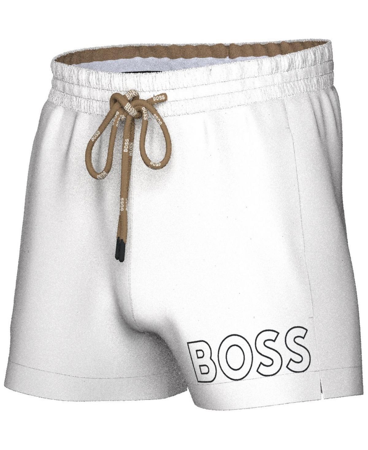 Boss by Hugo Boss Mens Mooneye Outlined Logo Drawstring 3 Swim Trunks Product Image