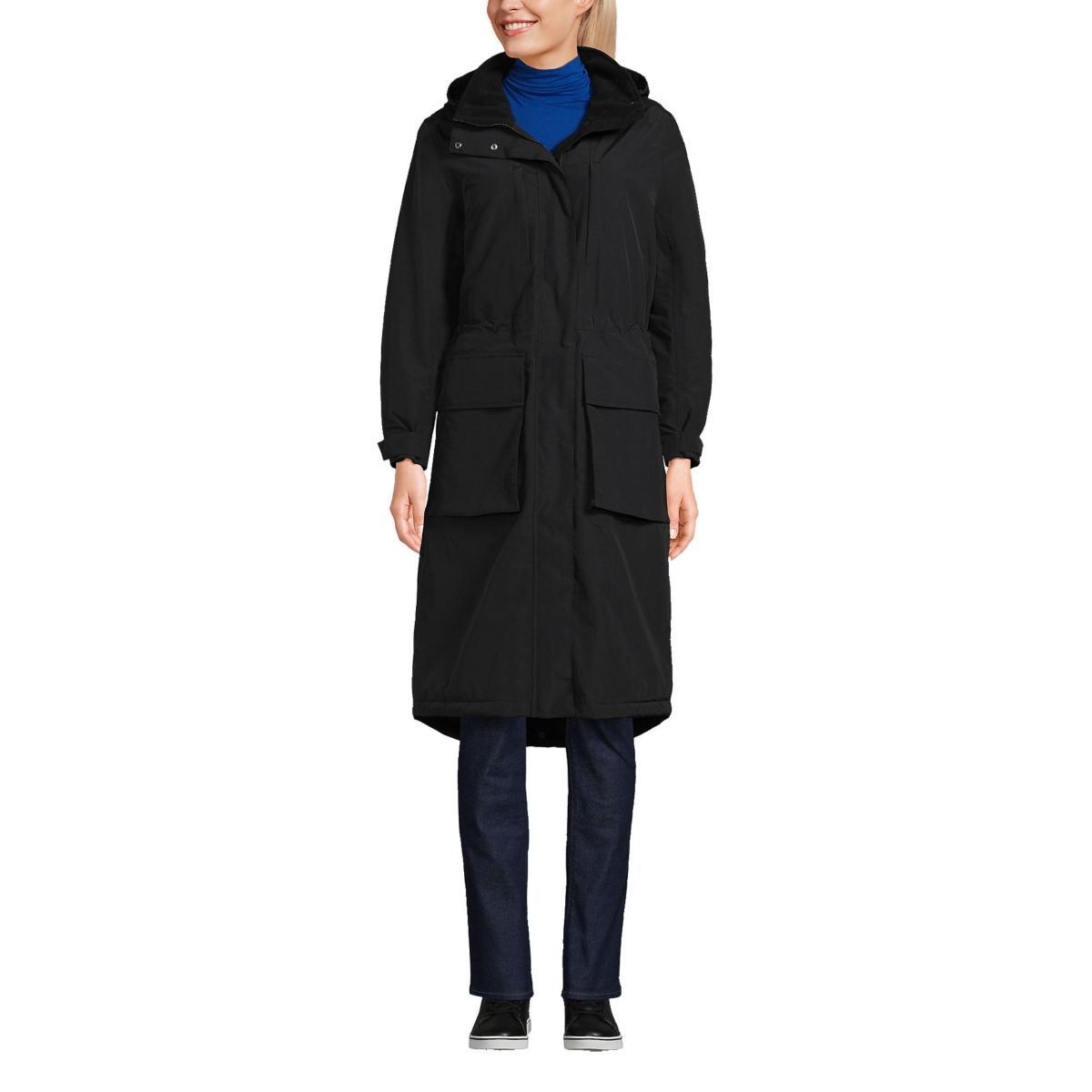 Petite Lands End Squall Waterproof Insulated Winter Stadium Maxi Coat, Womens Product Image