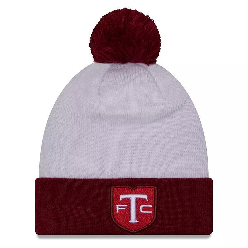 Mens New Era White Toronto FC Jersey Hook Cuff Knit Hat with Pom Product Image