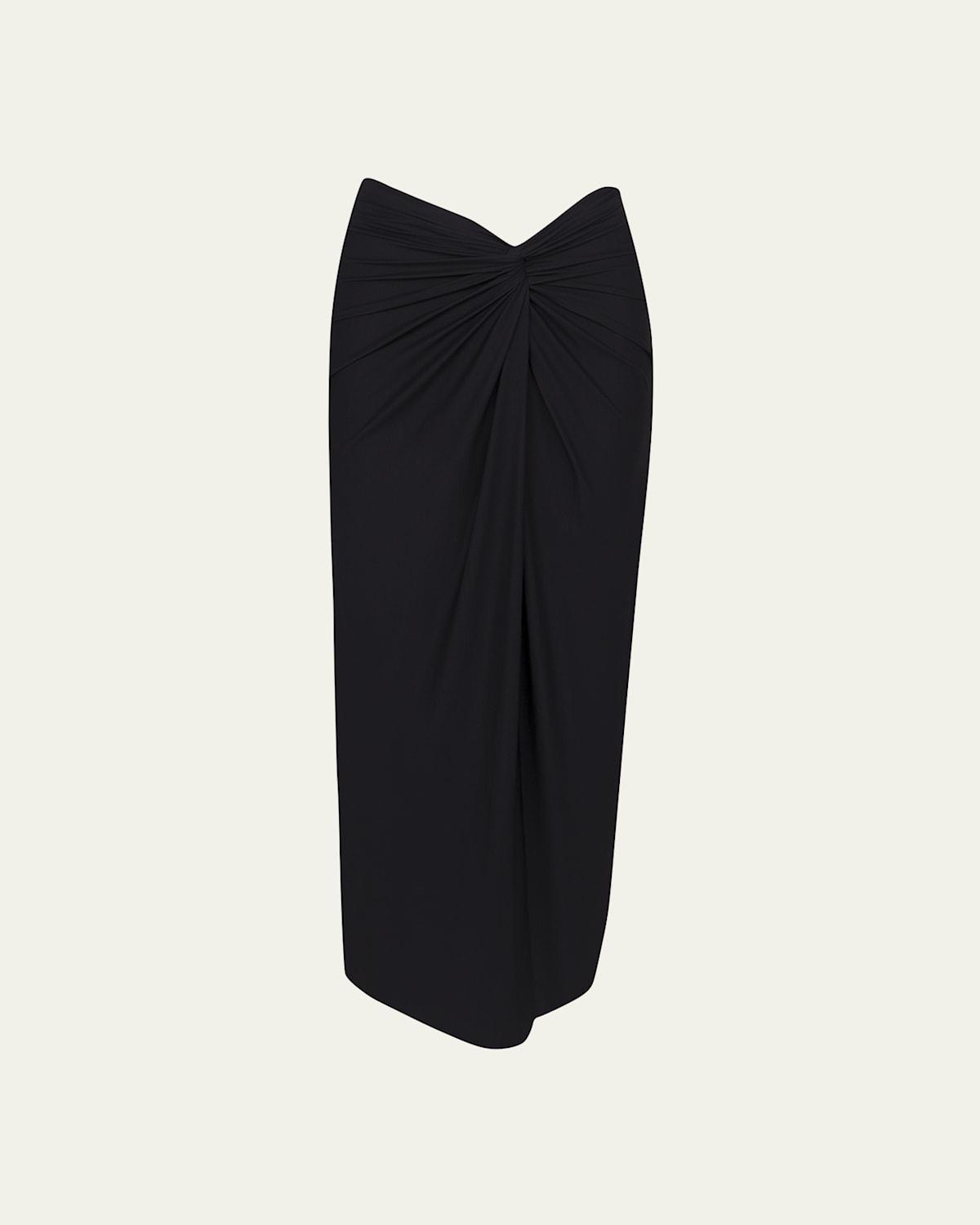 Womens Karen Ruched Twisted Midi-Skirt Product Image