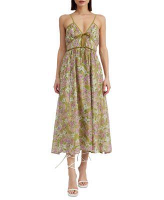 En Saison Womens Sedna Pleated Floral Maxi Dress Product Image