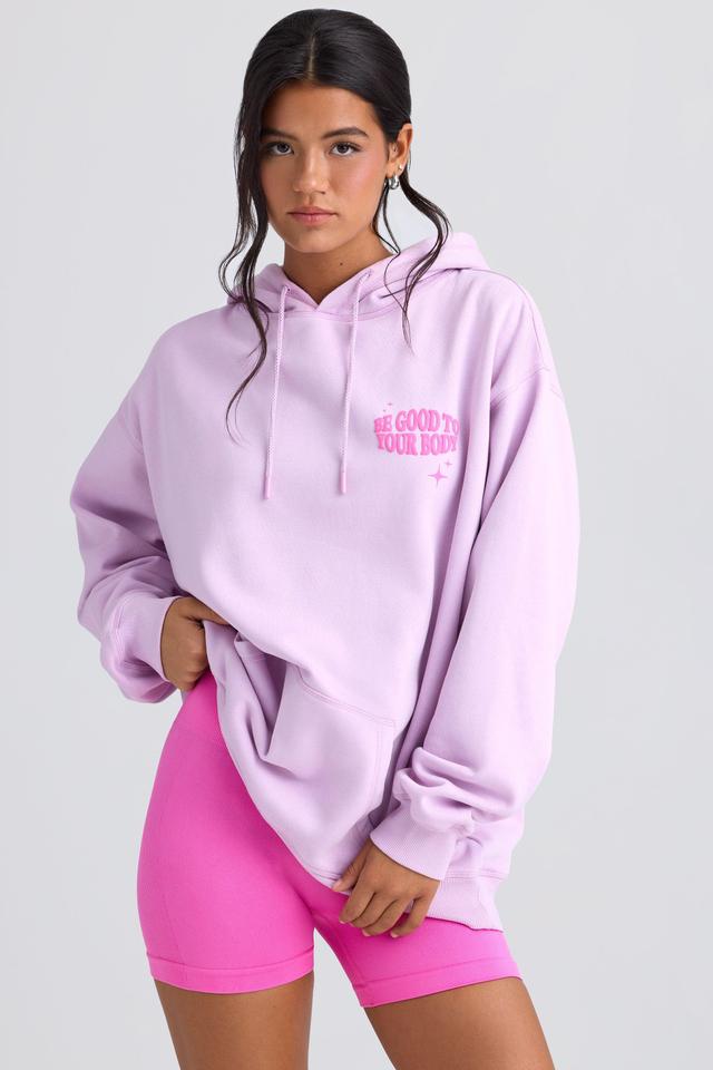 Oversized Hoodie in Violet Pink Product Image