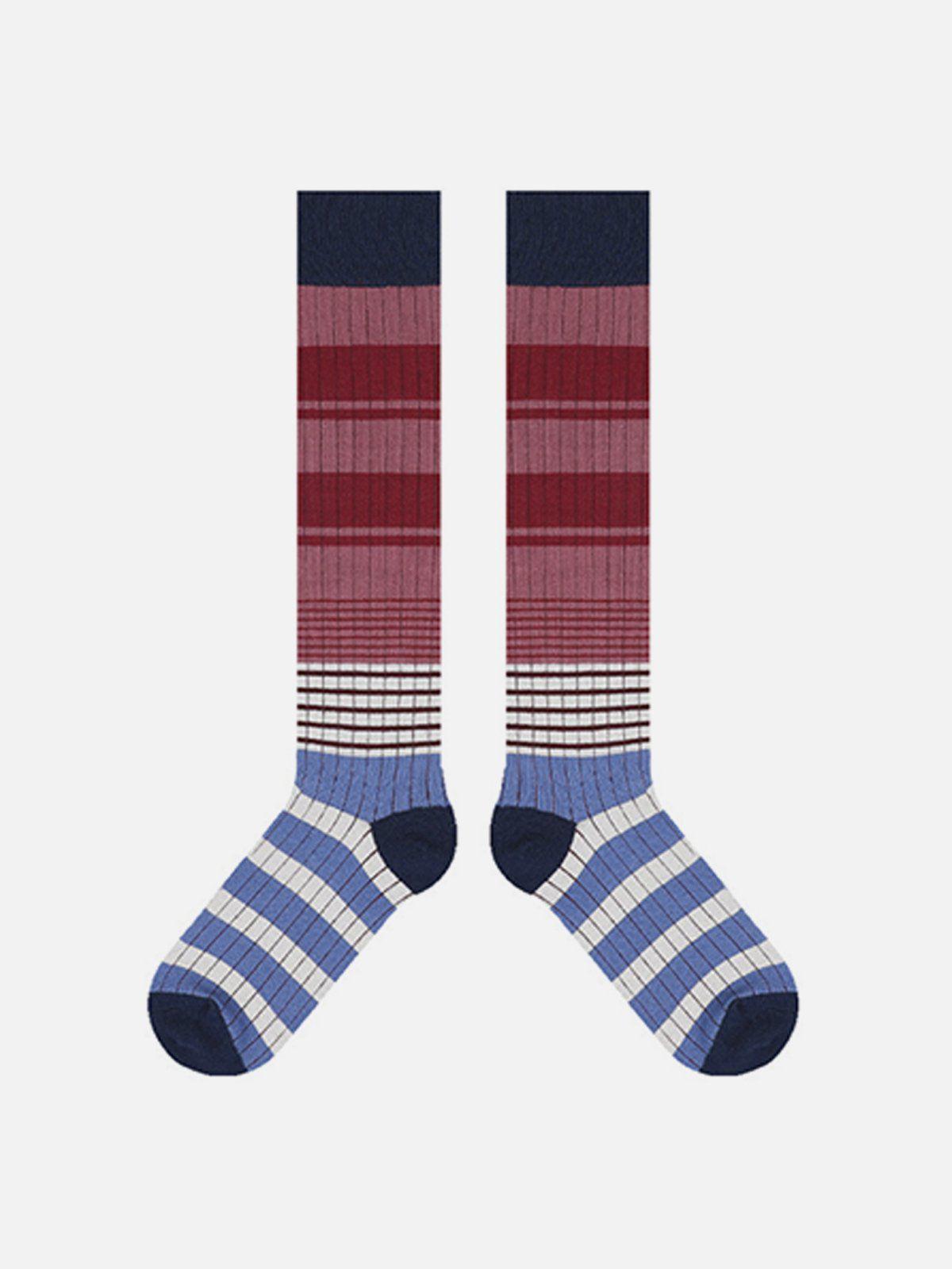 Vintage Stripe Patchwork Socks Product Image