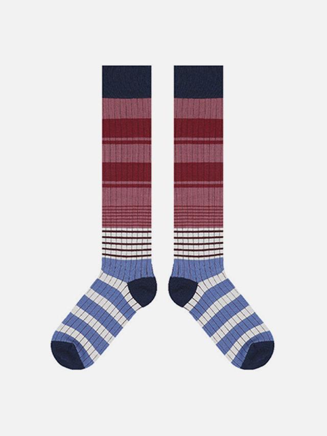 Vintage Stripe Patchwork Socks Product Image