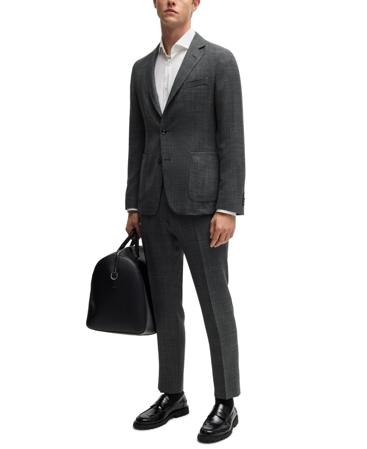 Boss by Hugo Boss Mens Micro-Patterned Slim-Fit Jacket Product Image