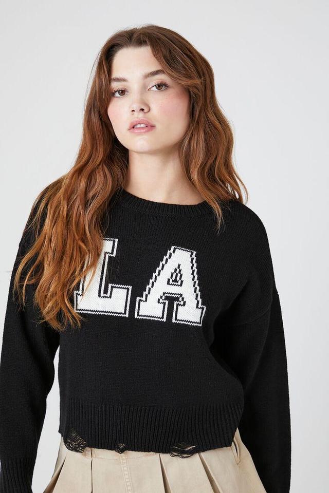 Distressed LA Graphic Sweater | Forever 21 Product Image