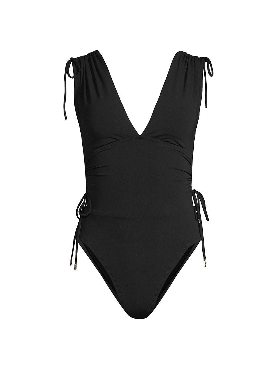 Robin Piccone Aubrey V-Neck One-Piece Swimsuit Product Image