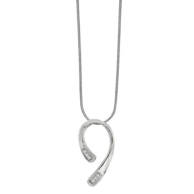 White Ice Sterling Silver Diamond Accent Necklace, Womens Product Image