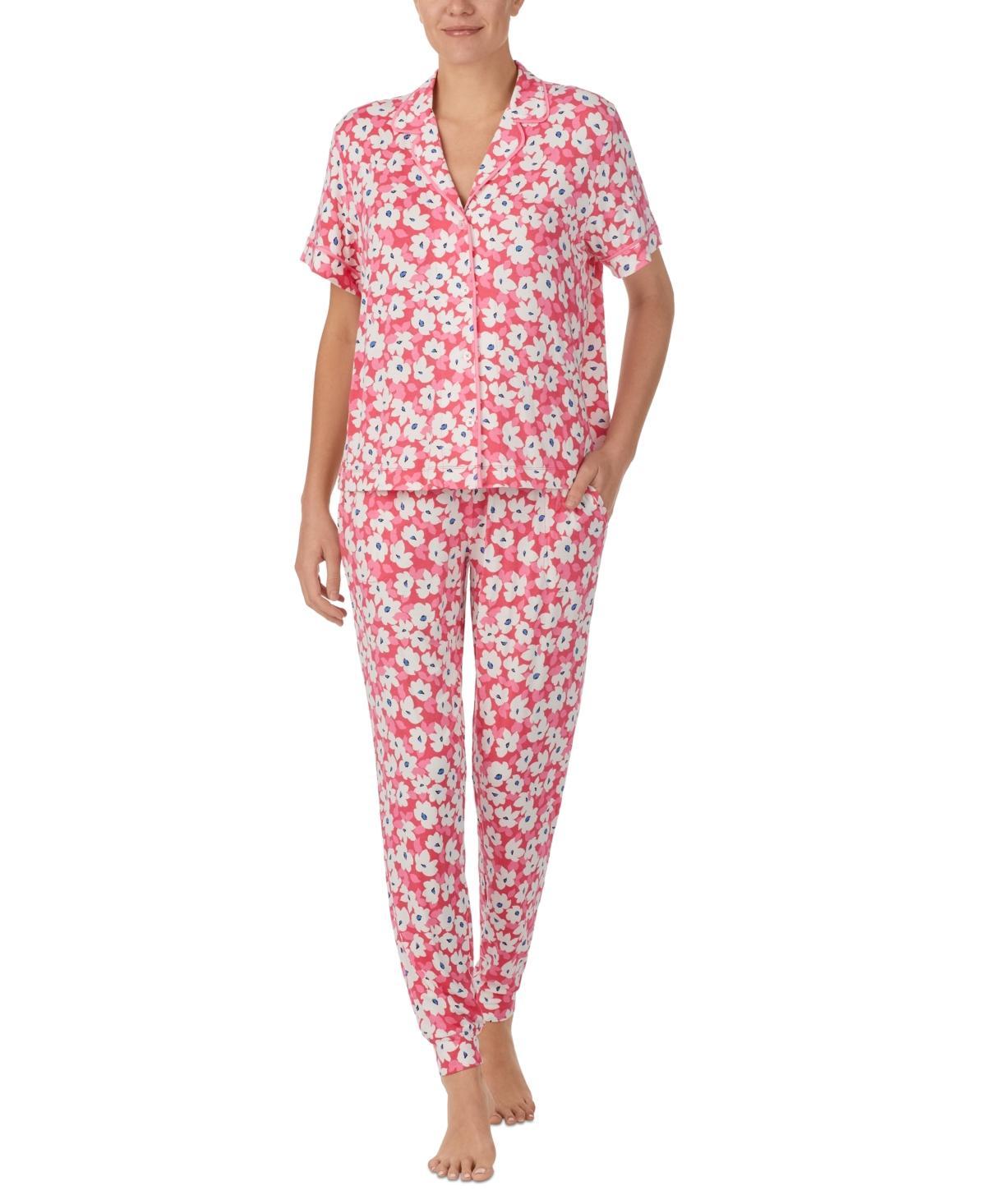 Sanctuary Womens 2-Pc. Notched-Collar Jogger Pajamas Set Product Image