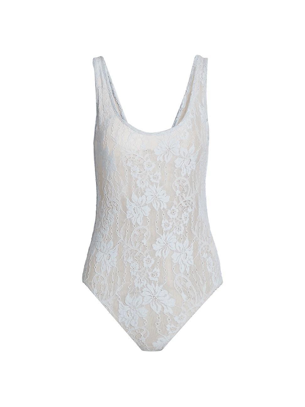 Womens Floral Lace Bodysuit Product Image