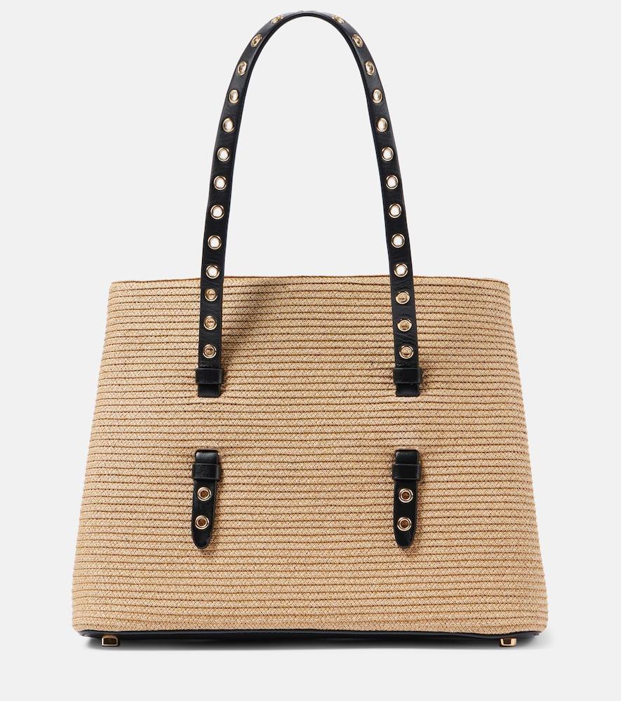 Mina 25 Raffia Tote Bag In Neutrals Product Image