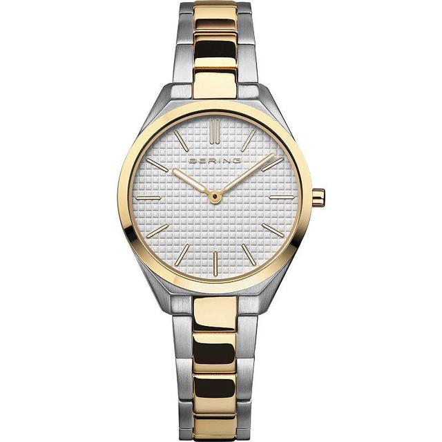 BERING Womens Ultra Slim Two-Tone Stainless Steel Bracelet Watch - 17231-704 Silver Gold Product Image