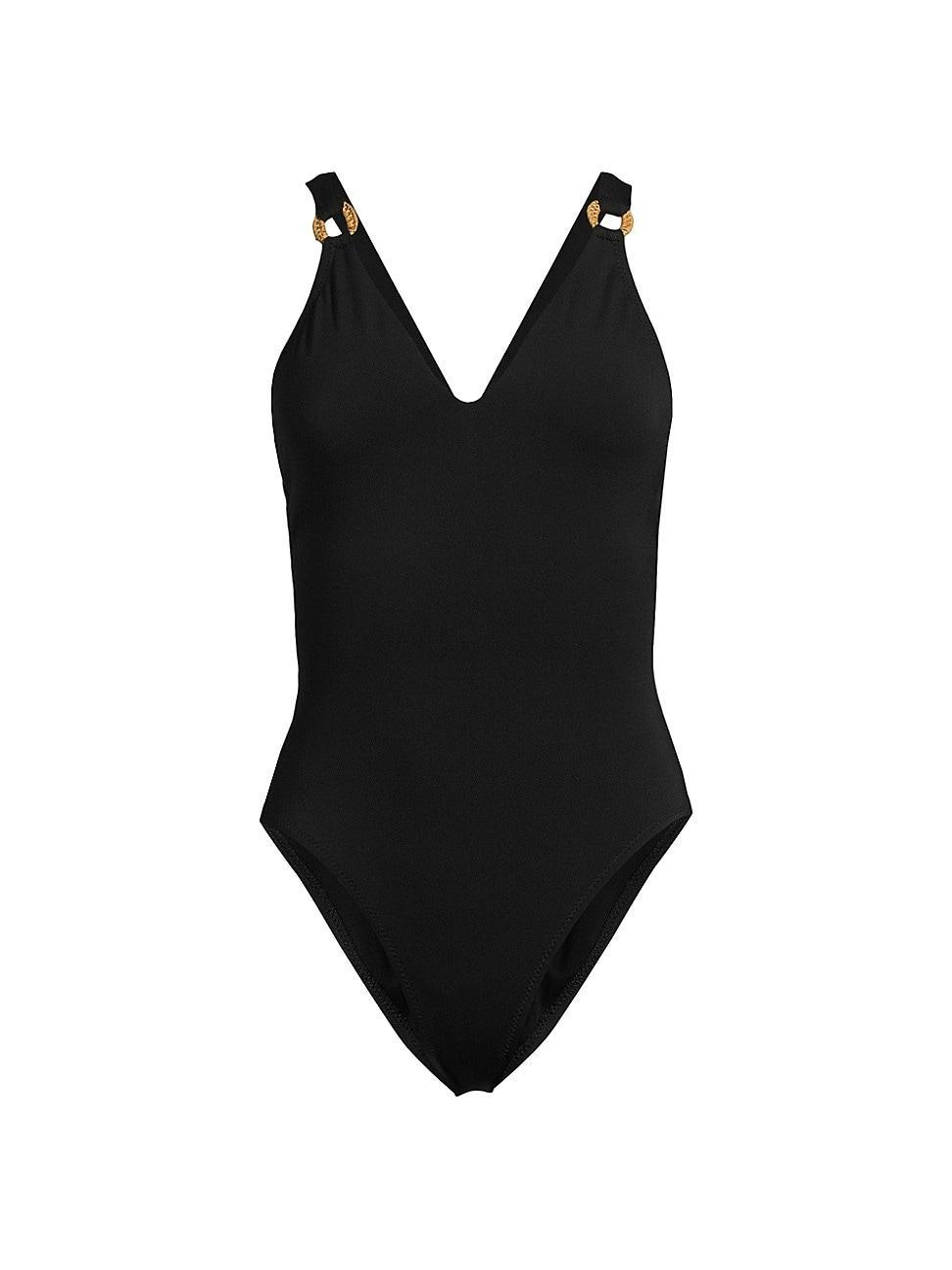 Womens Margot Raffia O-Ring One-Piece Product Image