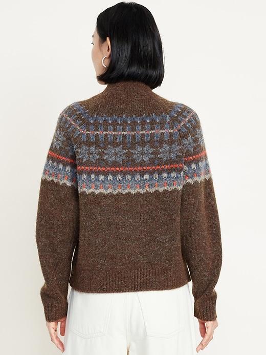 Holiday Print Mock-Neck Sweater Product Image