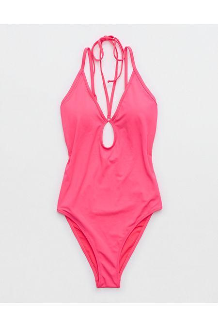 Aerie Keyhole Halter One Piece Swimsuit Women's Product Image