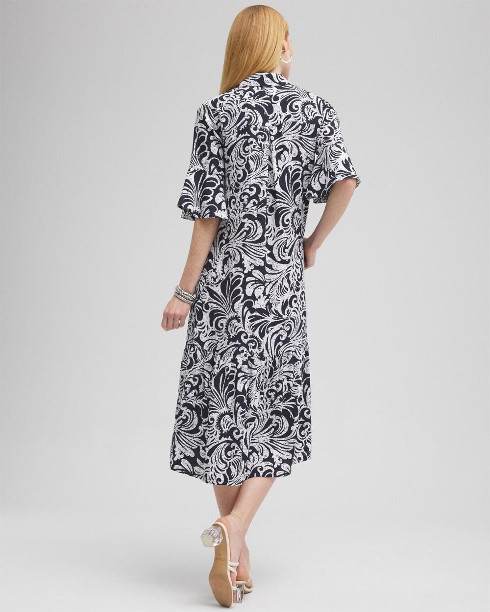 Tiered Midi Shirt Dress Product Image