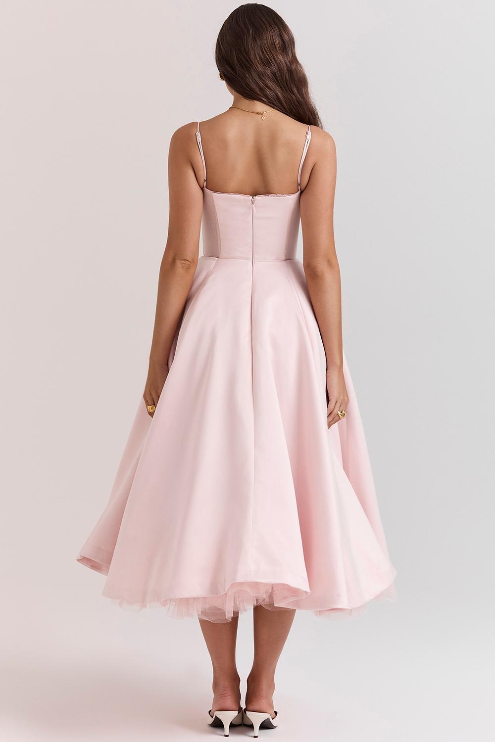 Mademoiselle Ballerina Pink Midi Dress Product Image